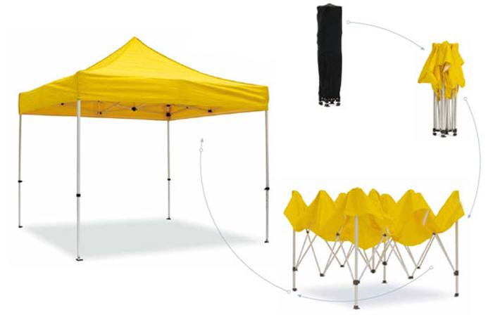 Gazebo Tente - Yellow Product Sample of Commercial gazebos tent manufacturers without logo printed