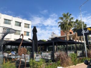 Buyuk Semsiye Teleskop Cafe Hotel Restaurant Pub Umbrella Crank System Black Produced by FAM UMBRELLAs Factory